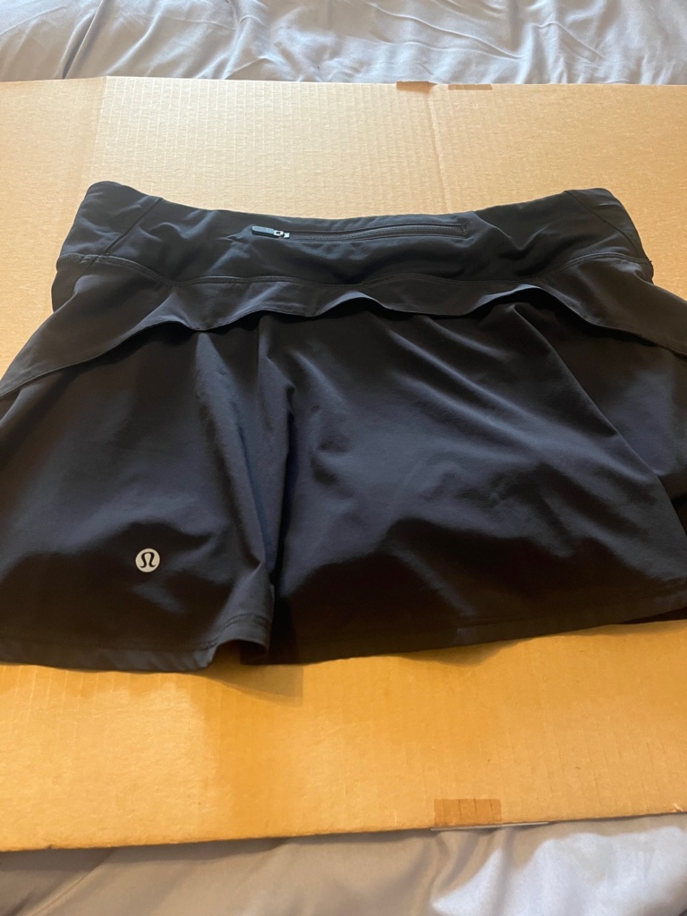 lululemon athletica Black Athletic Skort with Zip Pocket